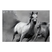 Paarden lopen perfect poster (Voorkant)
