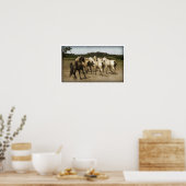Paarden lopen poster (Keuken)