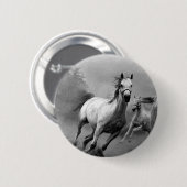 Paarden lopen ronde button 5,7 cm (Voorkant /achterkant)