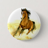 Paarden lopen ronde button 5,7 cm (Voorkant)