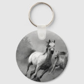 Paarden lopen sleutelhanger (Voorkant)