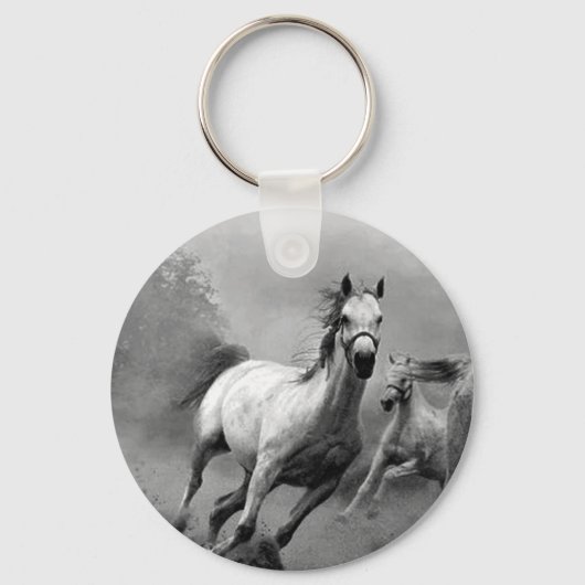 Paarden lopen sleutelhanger (Voorkant)