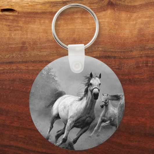 Paarden lopen sleutelhanger (Voorkant)