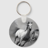 Paarden lopen sleutelhanger (Voorkant)