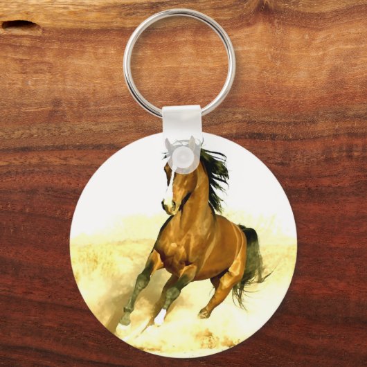 Paarden lopen sleutelhanger (Voorkant)