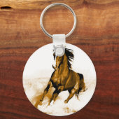 Paarden lopen sleutelhanger (Voorkant)