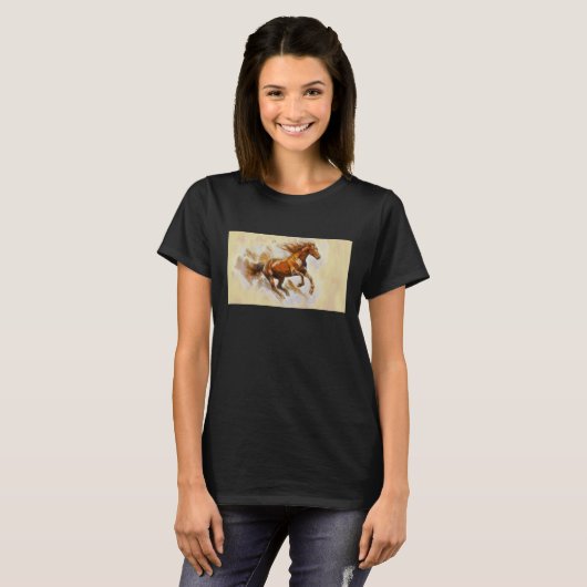 Paarden lopen t-shirt (Voorkant volledig)