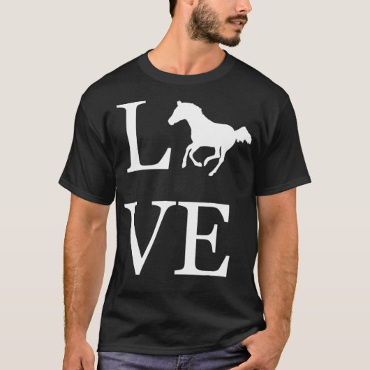 Paarden Love hoefijzer tina martin T-shirt (Voorkant)
