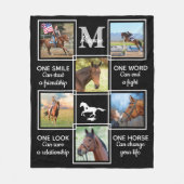 Paarden Lover Equestrian Persoonlijke Fotocollage Fleece Deken (Voorkant)