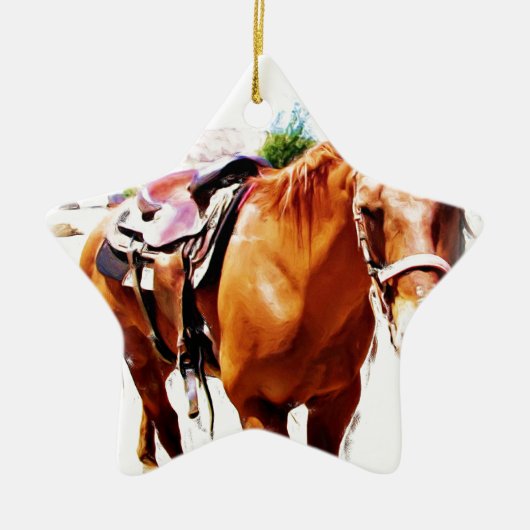 Paarden Lover_ Keramisch Ornament (Voorkant)