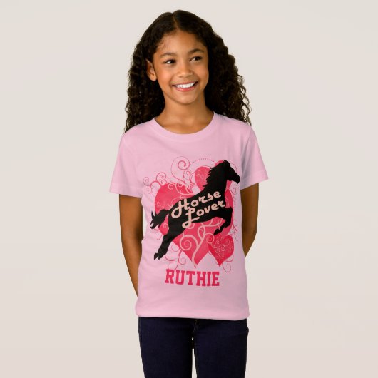 Paarden Lover Persoonlijk Ruthie Gepersonaliseerd  T-shirt (Voorkant volledig)