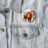 Paarden Lover_ Ronde Button 5,7 Cm (In situ)
