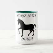 Paarden Lover twee tonde mok met een persoonlijke  (Midden)