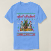Paarden Lover Ugly Sweater Merry KerstHappy Nieuw T-shirt (Design voorkant)