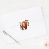 Paarden Lover_ Vierkante Sticker (Envelop)