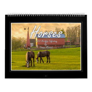 Paarden Maandelijkse kalender 2018 door Tom Minuto