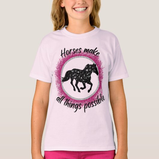 Paarden maken alles mogelijk t-shirt (Voorkant)
