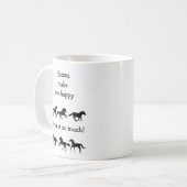 Paarden maken me blij dat je niet zo veel grappige koffiemok (Voorkant links)