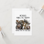 Paarden maken me gelukkig kaart (Voorkant / Achterkant in situ)