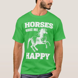 Paarden maken me gelukkig Rijinstructeur familie T-shirt