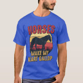 Paarden maken mijn hart galop paardrijden meisje t-shirt (Voorkant)