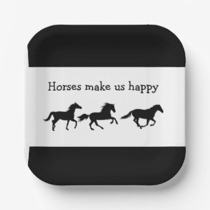 Paarden maken ons blij leuk citaat papieren bordje