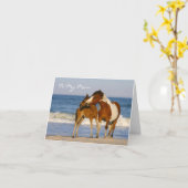 Paarden Mam Moederdag Kaart (Gele Bloem)