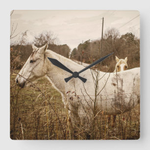 Paarden mama wandklok