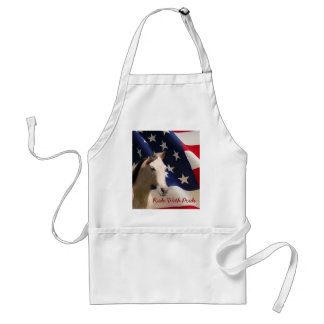 Paarden met Amerikaanse vlag Apron Standaard Schort