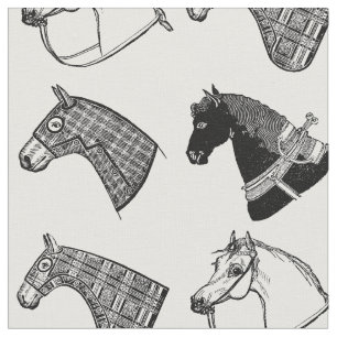 paarden met Antiek paardenkunst Stof