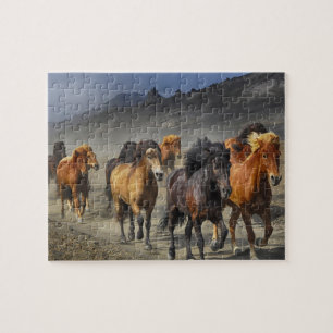 Paarden met bloedpaarden legpuzzel