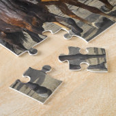 Paarden met bloedpaarden legpuzzel (Zijkant)