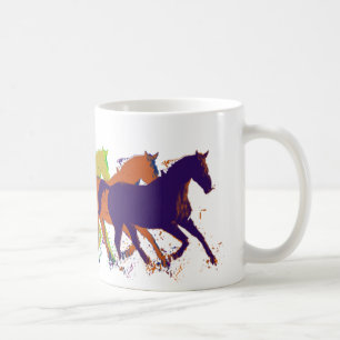 Paarden met boerderij als thema koffiemok