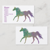 Paarden met bootende kracht in Paars Visitekaartje (Voorkant / Achterkant)