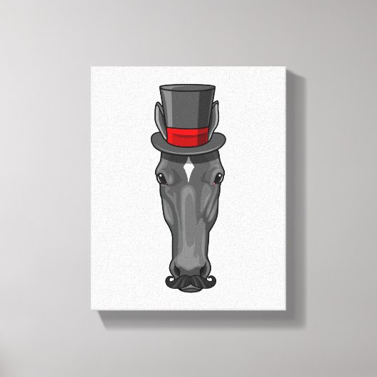 Paarden met cilinder canvas afdruk (Voorkant)