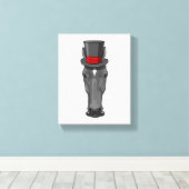 Paarden met cilinder canvas afdruk (Insitu (Houten vloer))