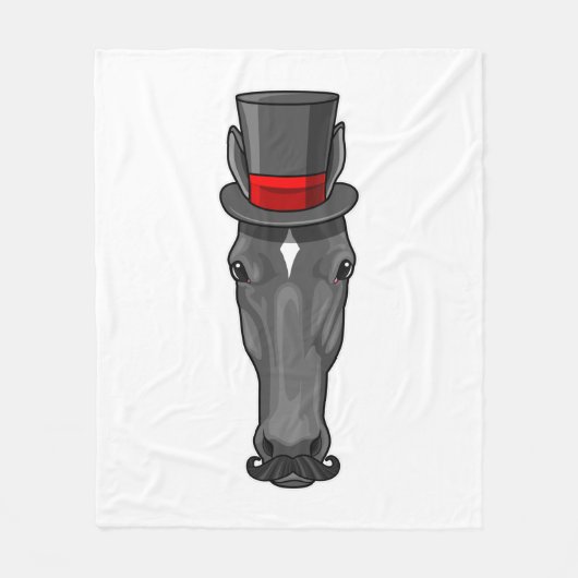 Paarden met cilinder fleece deken (Voorkant)