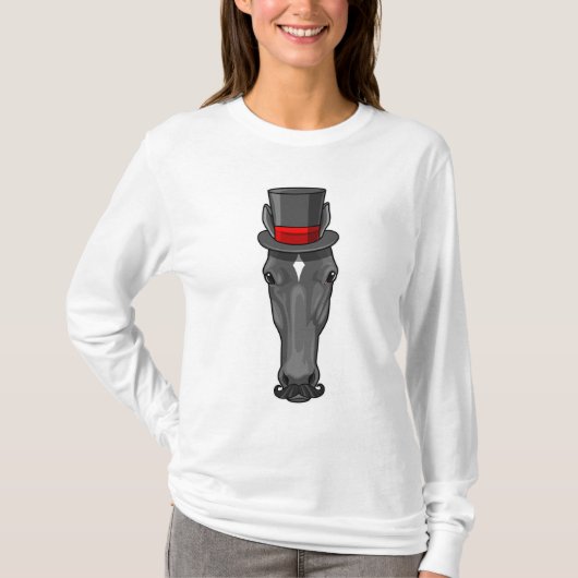 Paarden met cilinder t-shirt (Voorkant)