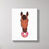 Paarden met Donut Canvas Afdruk (Voorkant)
