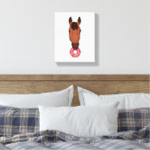 Paarden met Donut Canvas Afdruk (Insitu (Slaapkamer))
