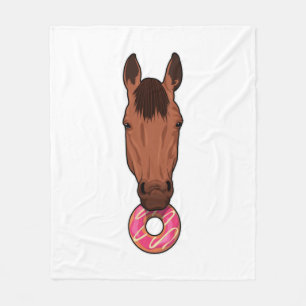 Paarden met Donut Fleece Deken