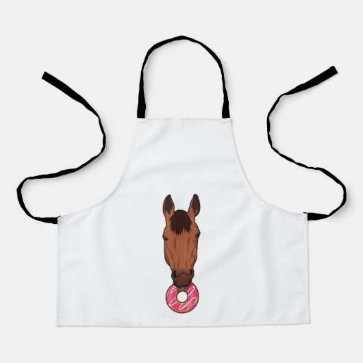 Paarden met Donut Schort (Voorkant)