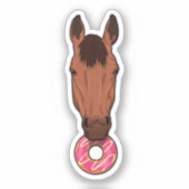 Paarden met Donut Sticker (Voorkant)