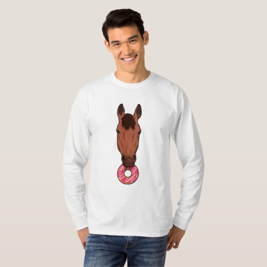Paarden met Donut T-shirt (Voorkant volledig)