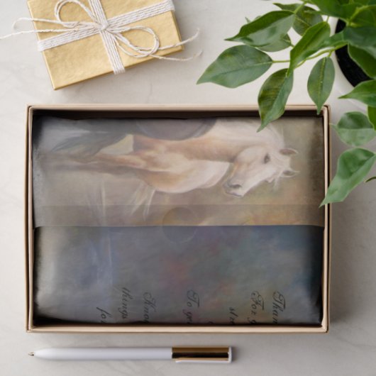 Paarden met een gebeden deklaagpapier tissuepapier (Geschenk)