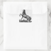 Paarden met een harige vierkante sticker (Tas)
