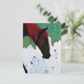 Paarden met een rode mane briefkaart (Staand voorkant)