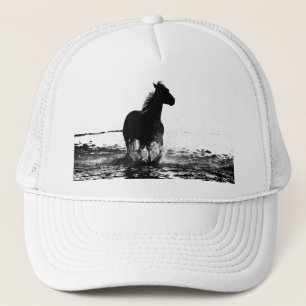 Paarden met elegante moderne Pop art Sjabloon Trucker Pet