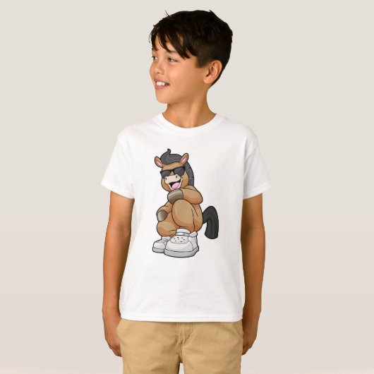 Paarden met grote schoenen t-shirt (Voorkant volledig)