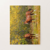 Paarden met Herfst Legpuzzel (Verticaal)